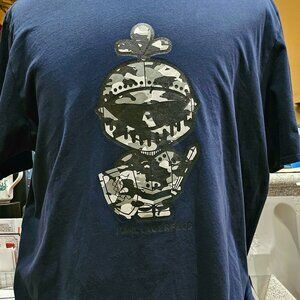 Size XL Karl Lagerfeld Paris Knight Short Sleeve Blue T Shirt Men's RN# 54163